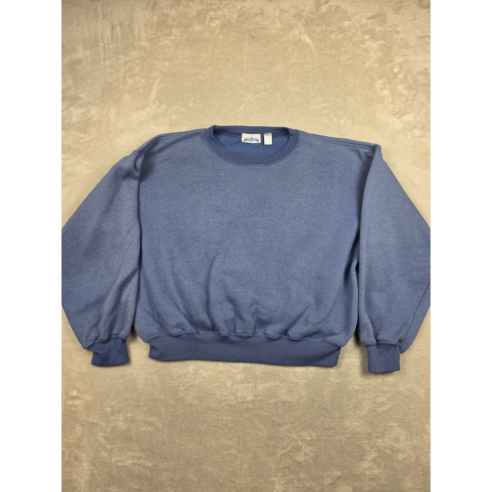 Vintage Trader Bay Sweatshirt Womens XL Blue Crewneck Long Sleeve Pullover *Read